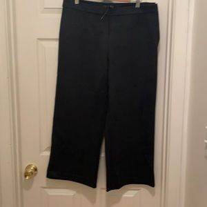 Faux suede black size 12 crop wide leg pants